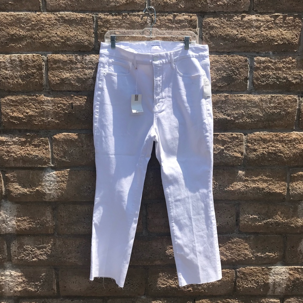 Good American High Rise Women’s White White Denim Jeans Size 16